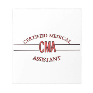 Bloc De Notas LOGO de Asistente Médico Certificado por CMA
