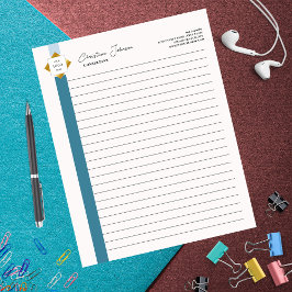 Bloc De Notas Logo de moda de las bandas Verde azuladas de oro