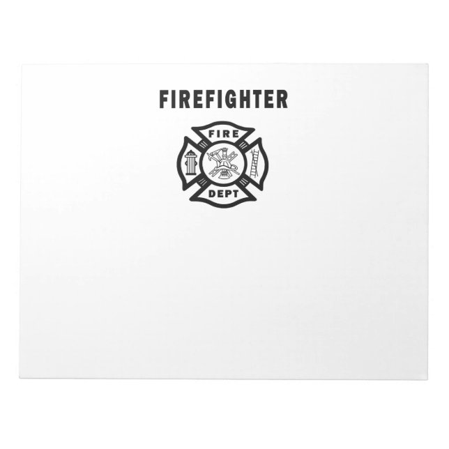 Bloc De Notas Logo del Departamento de Bomberos (Frente)