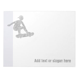 Bloc De Notas Logo del Skateboard y eslogan