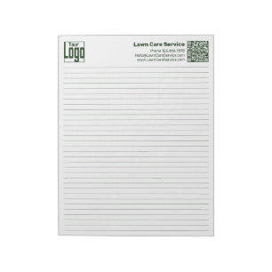 Bloc De Notas Logotipo básico Código QR Verde Línea College Rule