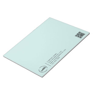 Bloc De Notas Logotipo comercial moderno Código QR Color turques