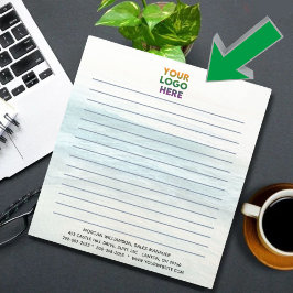 Bloc De Notas Logotipo corporativo de fondo oceánico único en lí