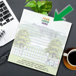 Bloc De Notas Logotipo corporativo de tema único del país en lín