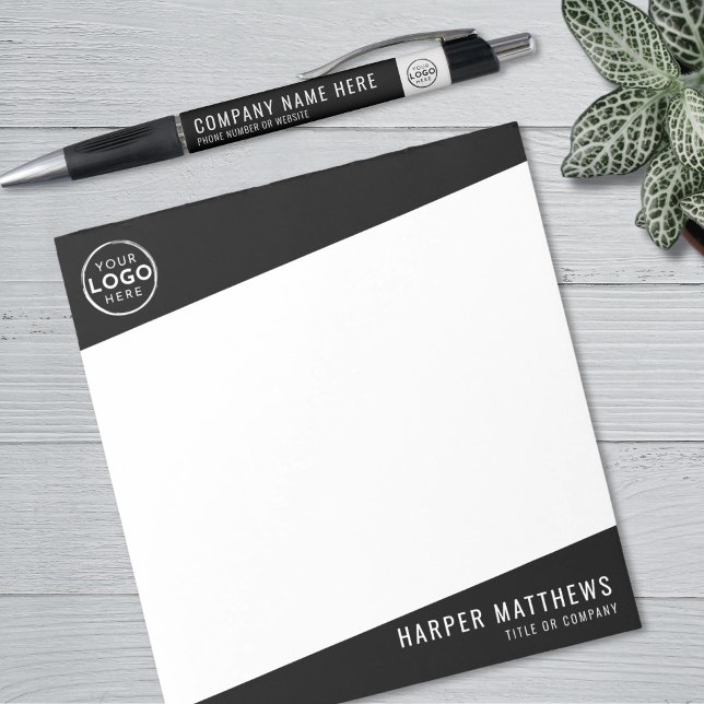 Bloc De Notas Logotipo de Empresa Profesional Personalizado (Custom Professional Company Logo Notepad)