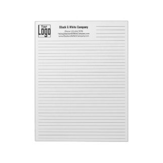 Bloc De Notas Logotipo de la empresa Contacto Línea Negra Regla
