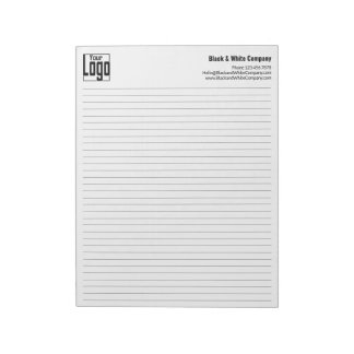 Bloc De Notas Logotipo de la empresa Líneas negras Regla univers