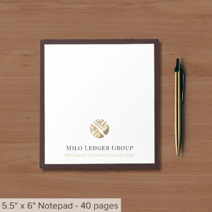 Bloc De Notas Logotipo de lujo moderno