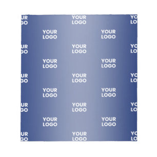 Bloc De Notas Logotipo de negocio repetitivo Gradiente azul ma