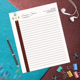 Bloc De Notas Logotipo de oro de las bandas marrones de moda