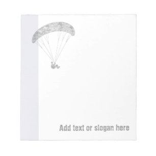 Bloc De Notas Logotipo de parapente y eslogan