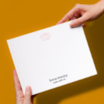Bloc De Notas logotipo de personalizado nota comercial simple pa<br><div class="desc">Nota de negocios simple de arte de línea minimalista para joyeros con el logo de una flor de loto rojo imperial. Puede añadir su propio logotipo,  nombre comercial y lema.</div>