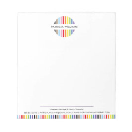 Bloc De Notas logotipo de raya minimalista moderno arcoíris orgu
