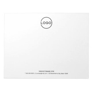 Bloc De Notas Logotipo empresarial personalizado con texto perso