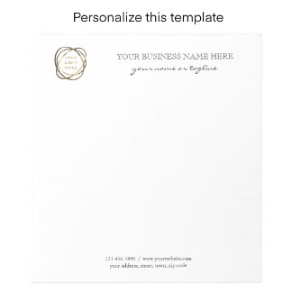 Bloc De Notas Logotipo empresarial personalizado elegante modern
