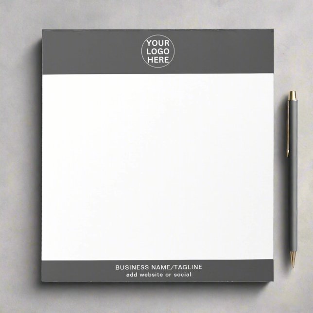 Bloc De Notas Logotipo gris l Empresa profesional (Subido por el creador)