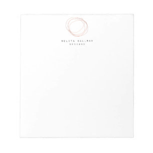 Bloc De Notas Logotipo mínimo de escrúpulos del diseñador en oro