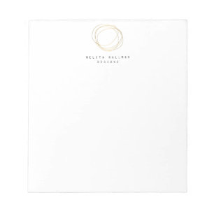 Bloc De Notas Logotipo mínimo y moderno de escrúpulos del diseña