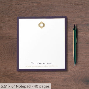 Bloc De Notas Logotipo Personalizado elegante