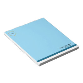 Bloc De Notas Logotipo personalizado elegante imán azul polvorie