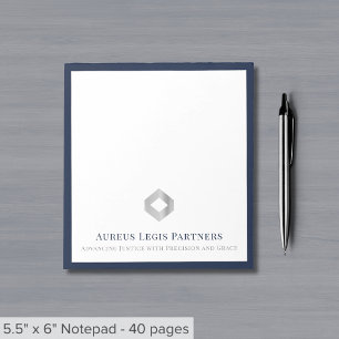 Bloc De Notas Logotipo Personalizado moderno