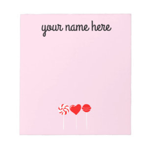 Bloc de notas Lollipop personalizado para Chicas