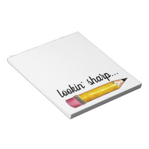 Bloc De Notas Lookin' Sharp Yellow #2 Pencil School Writing