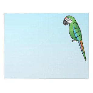 Bloc De Notas Loro Guacamayo de Dibujos Animados Militares