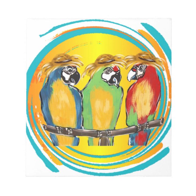 BLOC DE NOTAS LOROS DE FIESTA (Frente)