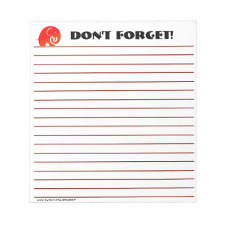 Bloc De Notas Los elefantes no olvidan (Notepad Personalizado)