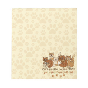 Bloc De Notas Los gatos son como papas fritas