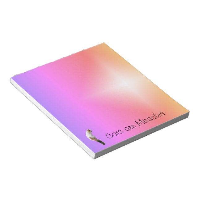 Bloc de notas - Los gatos son milagros con estrell (Lado Derecho)