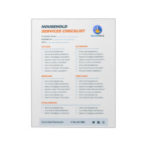 Los hogares sirven a la lista de verificación