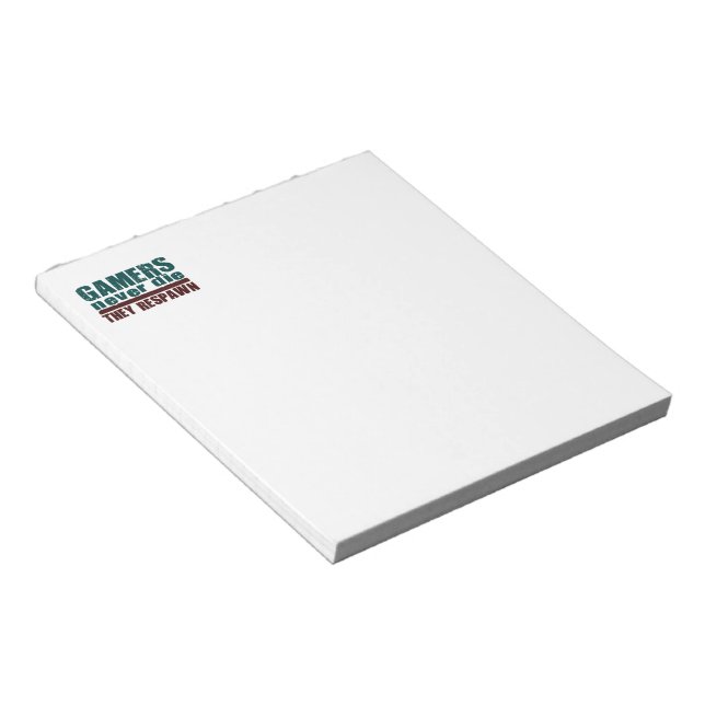 Bloc De Notas Los jugadores nunca mueren... (Lado Derecho)