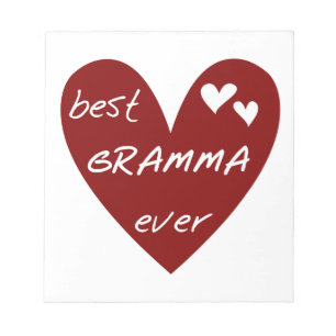 Bloc De Notas Los mejores regalos de Gramma del Corazón Rojo
