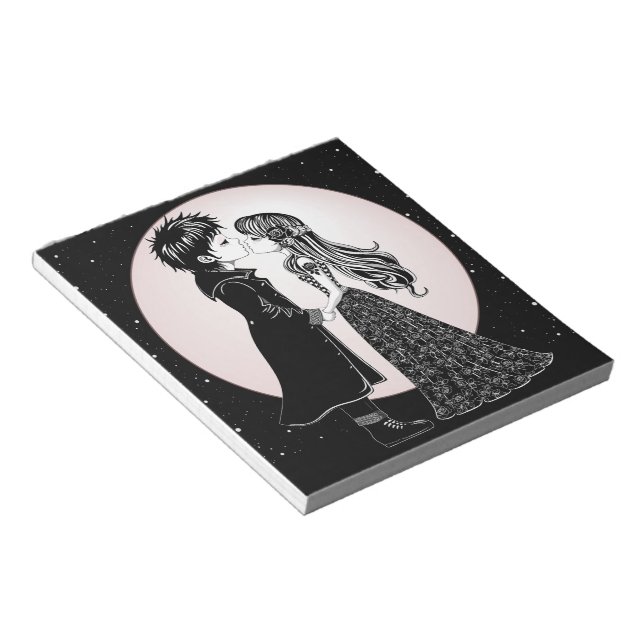 Bloc De Notas Los niños góticos y góticos besan a El día de San  (Lado Derecho)