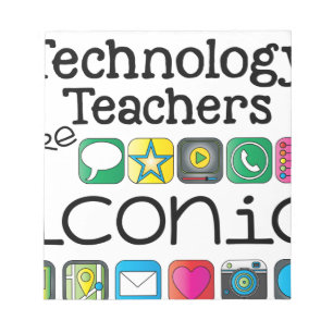 Bloc De Notas los profesores de la tecnología son icónicos