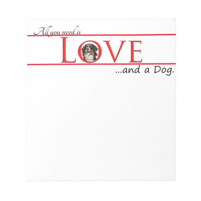 Bloc De Notas Love a Bernese Mt. Dog Note Pad (Frente)