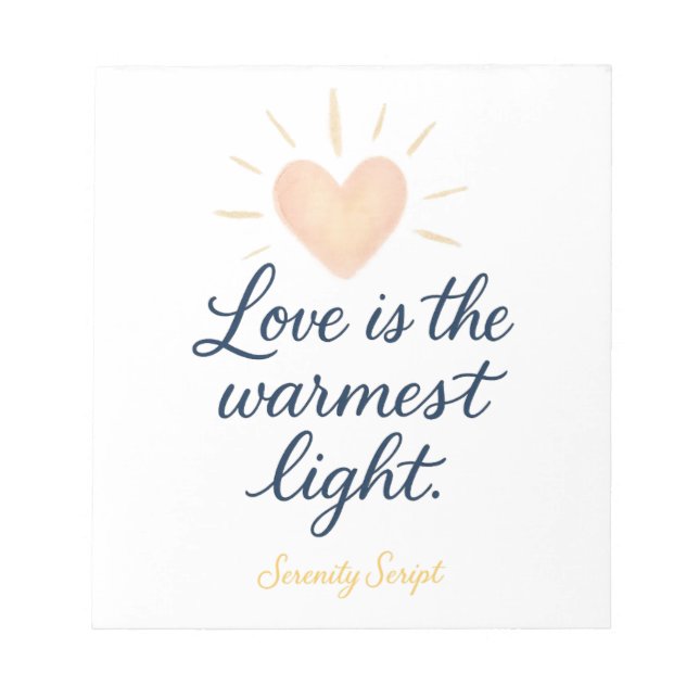 Bloc De Notas Love Is the Warmest Light Notepad (Frente)