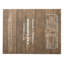 Luces de Barnwood Aqua Wedding Favor Candy Wrapper