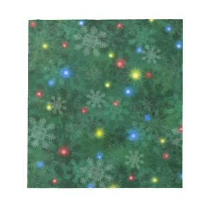 Bloc De Notas Luces de la nieve del navidad