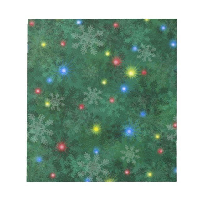 Bloc De Notas Luces de la nieve del navidad (Frente)