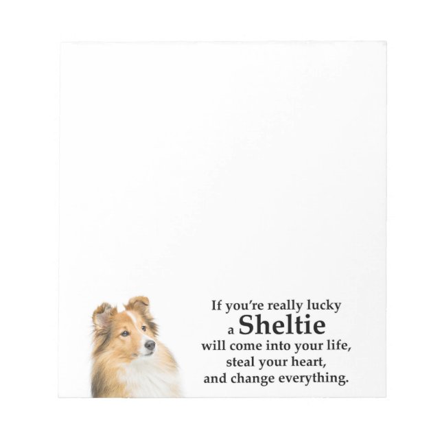 Bloc De Notas Lucky Sheltie (Frente)