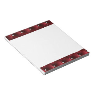 Bloc De Notas Lujo Glam Femenino Rojo Falso Terciopelo 