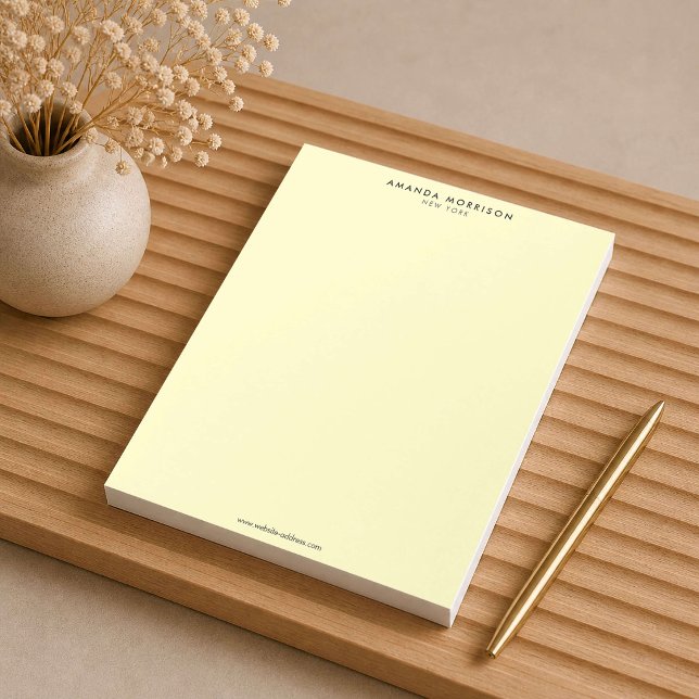 Bloc De Notas Lujo Minimalista Amarillo (Subido por el creador)