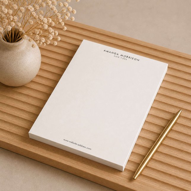 Bloc De Notas Lujo Minimalista Marfil  (Subido por el creador)