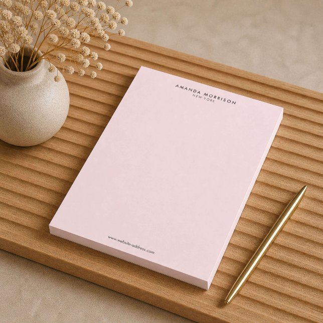 Bloc De Notas Lujo Minimalista Rosa (Subido por el creador)
