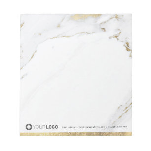 Bloc De Notas Lujoso diseño de mármol dorado personalizado Sta