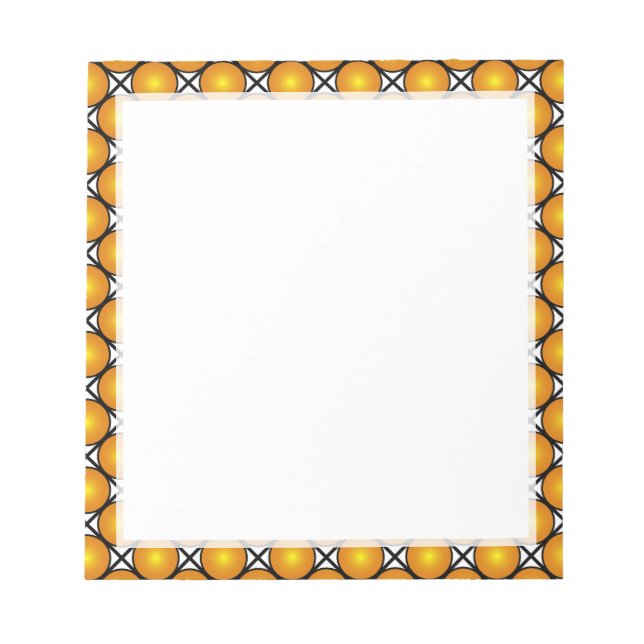 Bloc De Notas Luminosos puntos dorados Patrón de Entramado Blanc (Frente)