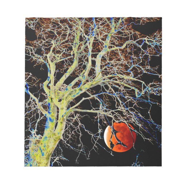 Bloc De Notas Luna Roja en ascenso (Frente)